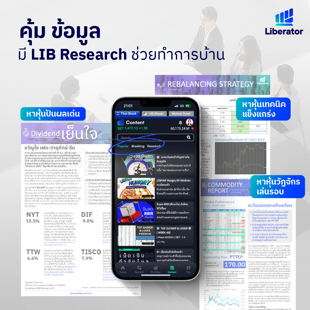 LIBFAM เหมาจ่ายค่าคอม หุ้นไทย หุ้นอเมริกา ค่าคอมถูก